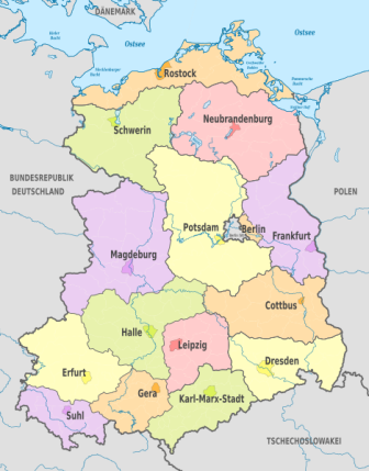 DDR Bezirke